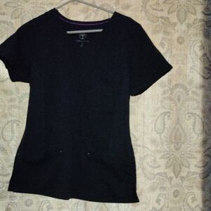 Worn once gray healing hands scrub top